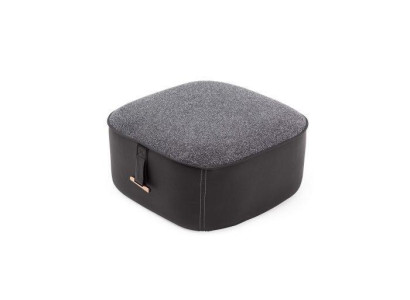 Stylish Gray Color Soft Stool Imitation leather Perfect Furniture in Living room